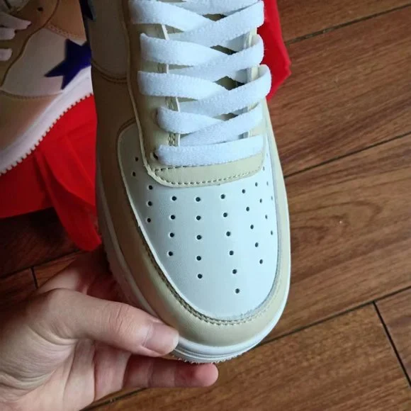 BAPE STAxMarvel Collection Cream Flats